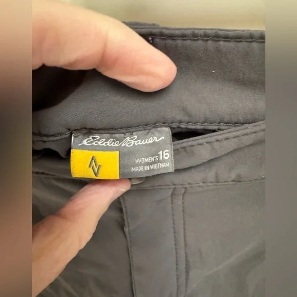 Eddie Bauer Hiking Crop Pants Rouched - Picture 3 of 6